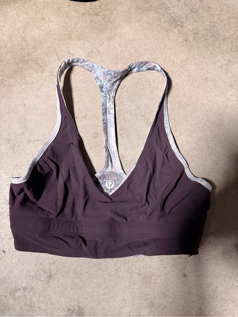 Lululemon Retreat Bra Reversible Sugar Crush Multi Black Cherry Women’s Size XS